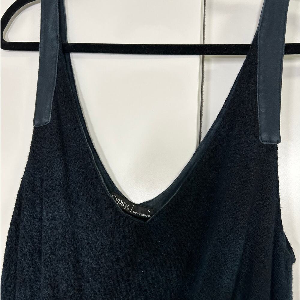 Gypsy 05 Navy Blue Boho Mini Dress Size S – Silk Blend, Festival Style Y2k - Picture 4 of 8